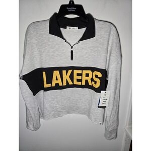 '47 Los Angeles Lakers Women's Cropped Quarterzip‎ Small NWT